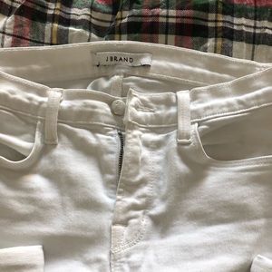 J Brand white skinny jeans